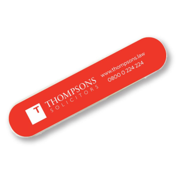 Asbestos RED Foam Backed Emery Board/Nail File