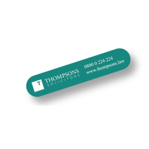 White Foam Backed Emery Board/Nail File (10cm)