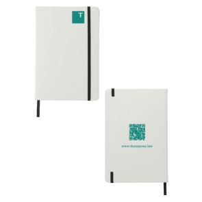 A5 White Notebook with Coloured Strap