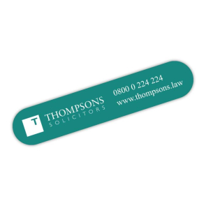 White Foam Backed Emery Board/Nail File (10cm)