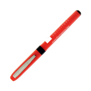 Asbestos RED BIC Grip Roller Chrome Pen